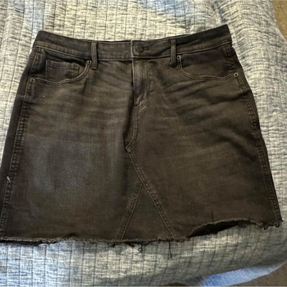 Denim black jean skirt